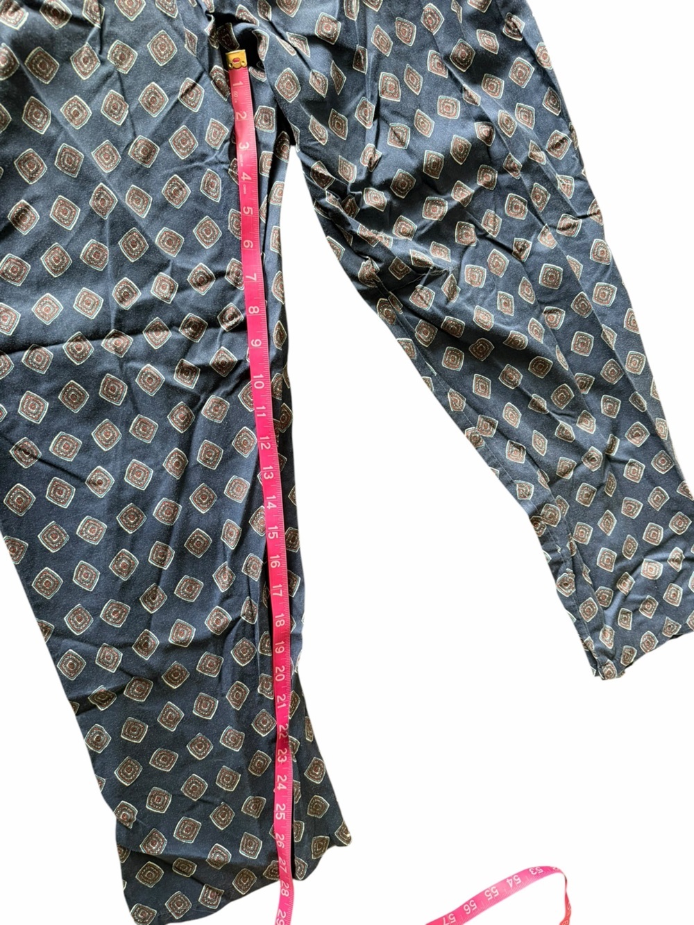 Vintage Knightsbridge Blue Patterned Pajama Set - Picture 7 of 9